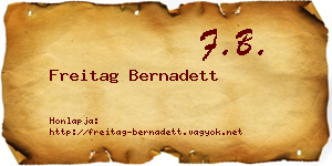 Freitag Bernadett névjegykártya